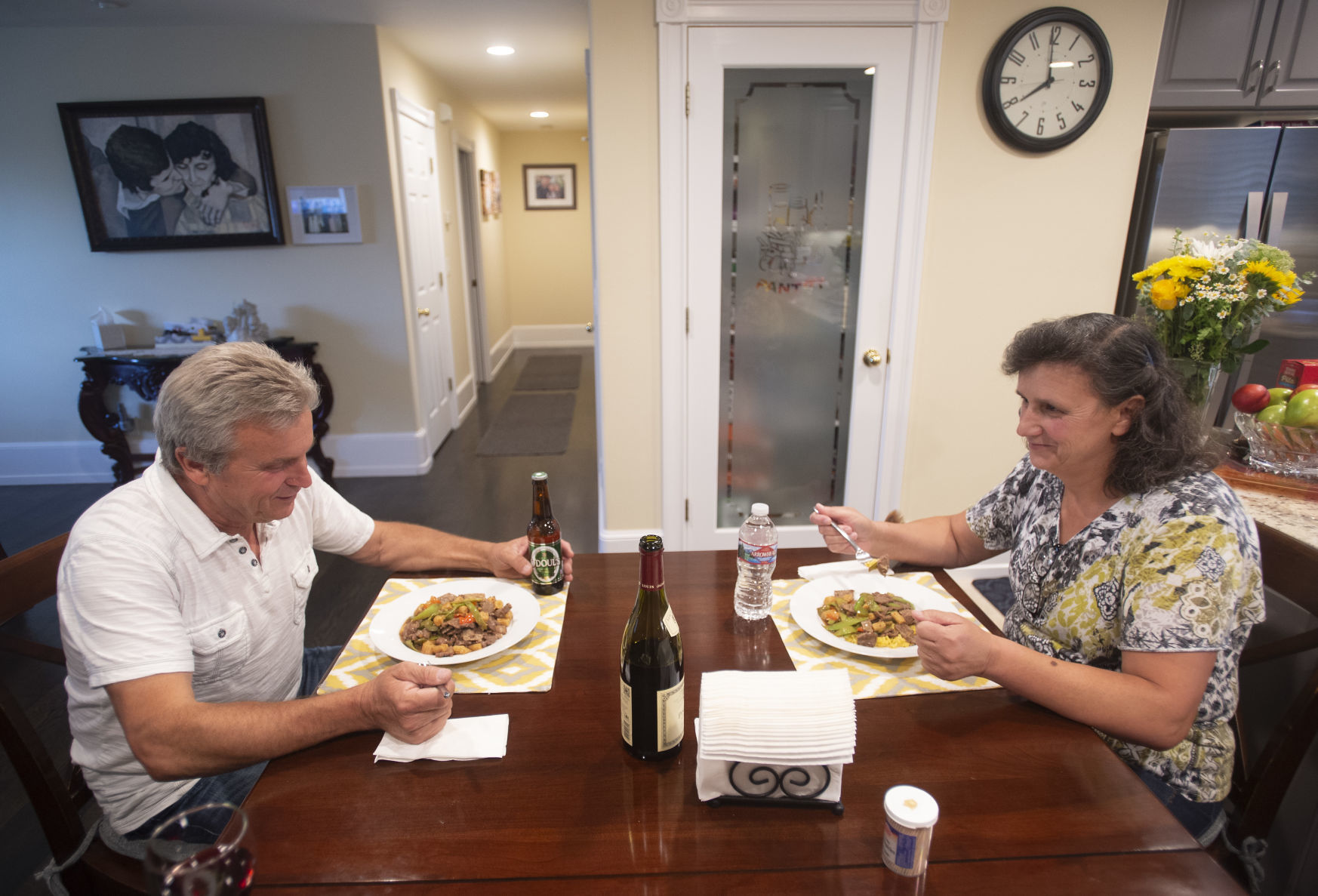 Having dinner with the Caval's